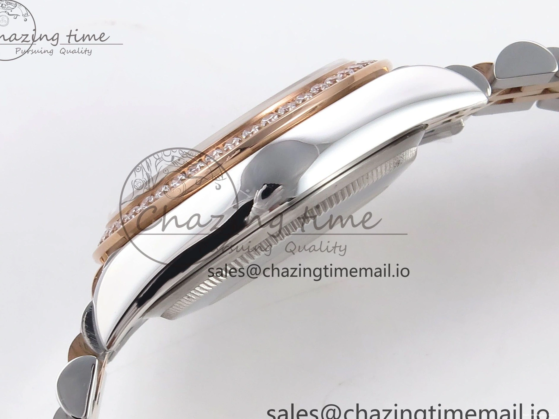 AAA Replica Watches GMF Bracelet SS on Jubilee Dimonds 278381RBR Supportive 1:1 Best 1166 Edition Brown 31 A DateJust Steel 904L RG Dial 0121